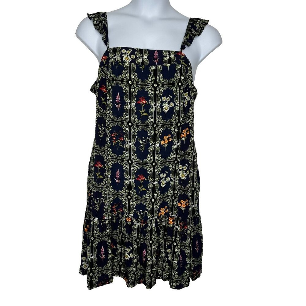 Agua Bendita Target Sundress 2XL‎ Blue Botanical Floral